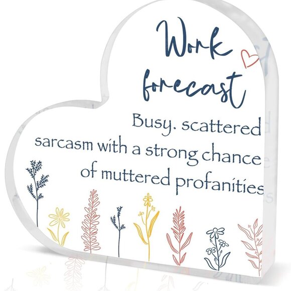 Funny Desk Sign - Acrylic Desk Decor, Cute Office Accessories, Coworker Gift - Picture 1 of 7